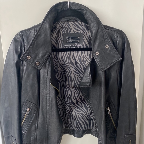 Mackage Aritzia Black Leather Lambskin Jacket XS - Picture 2 of 8